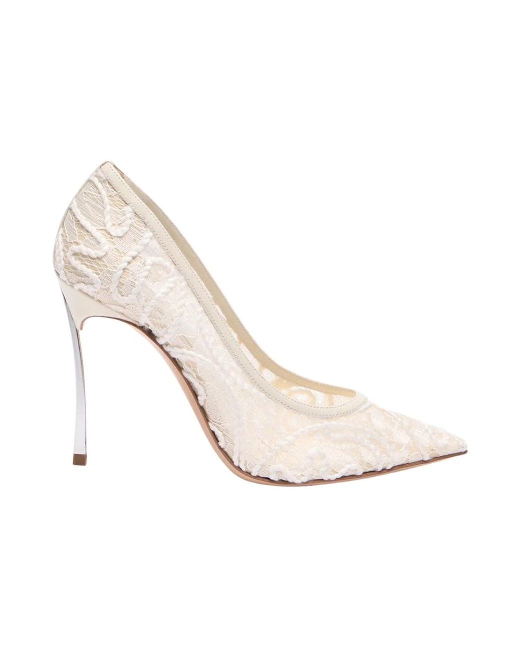 Casadei White Pumps