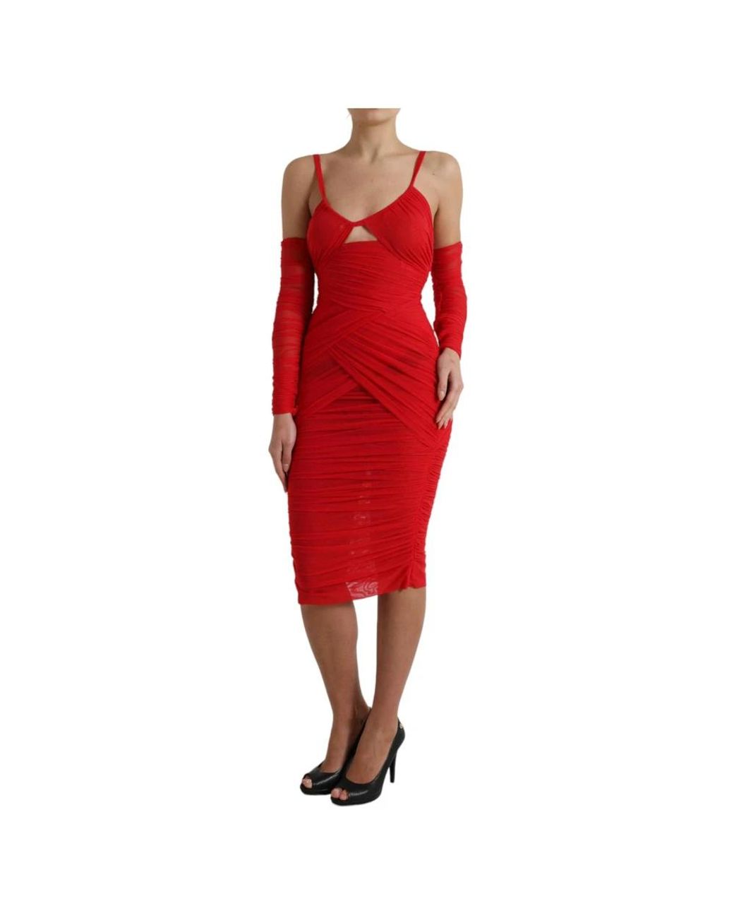 Dolce & Gabbana Red Midi Dresses