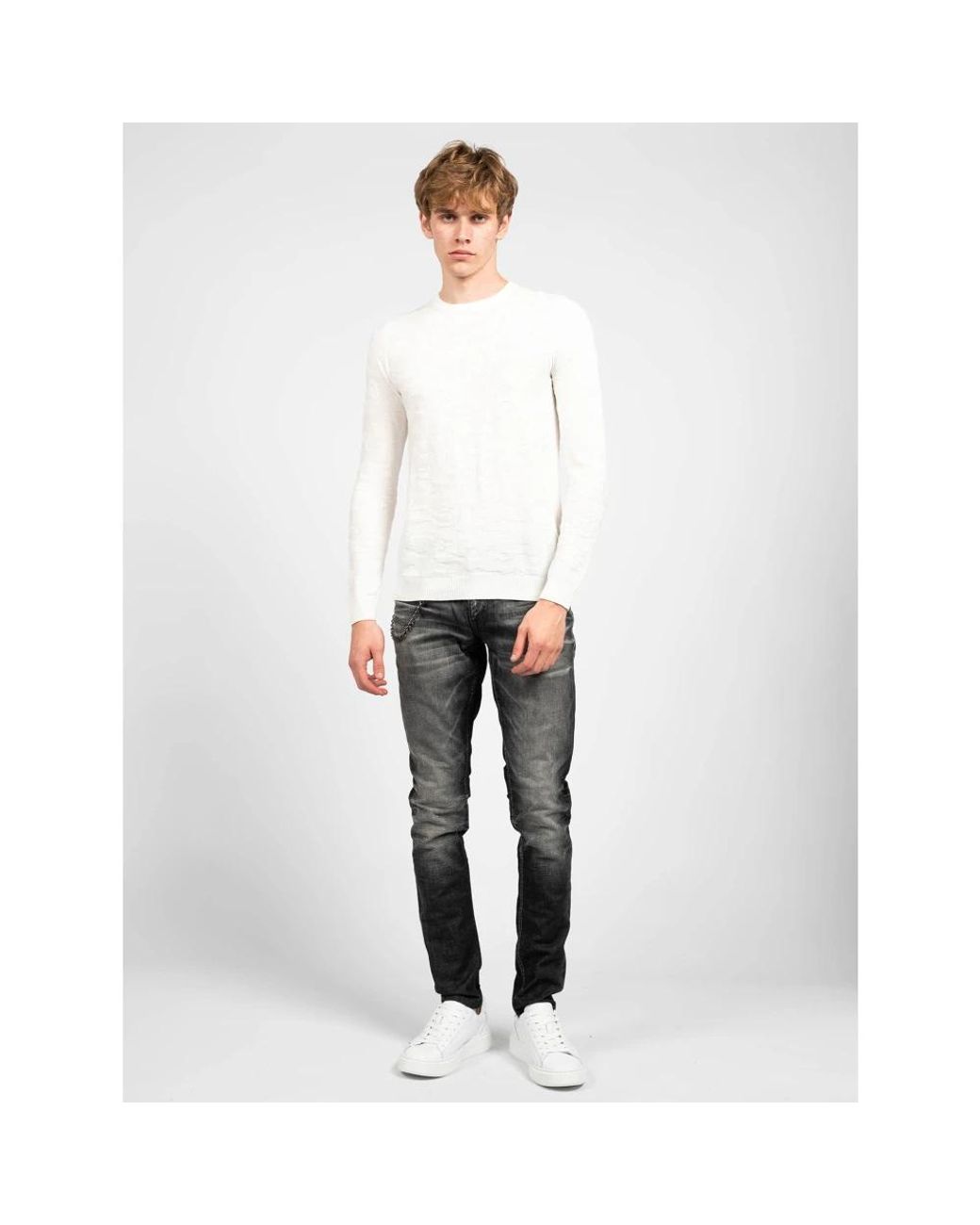 Antony Morato Rundhals-Pullover in White für Herren