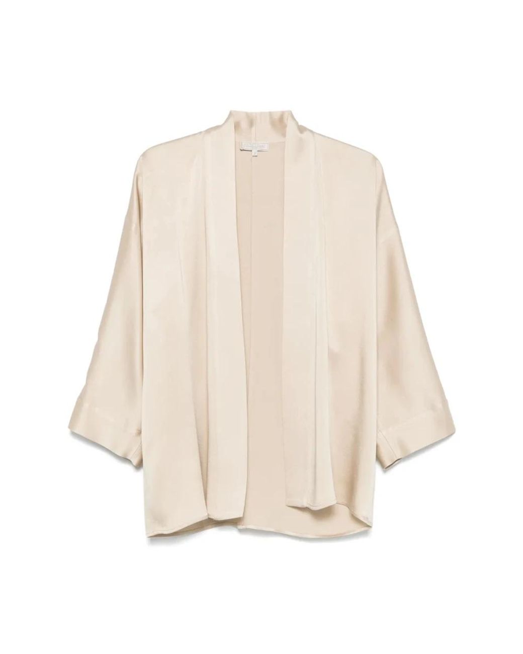 Antonelli Overhemden V-Hals Blouse Acetaat Viscose in het Natural