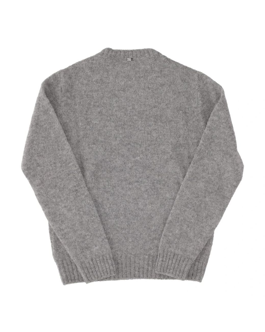 Herno Gray Round-Neck Knitwear for men