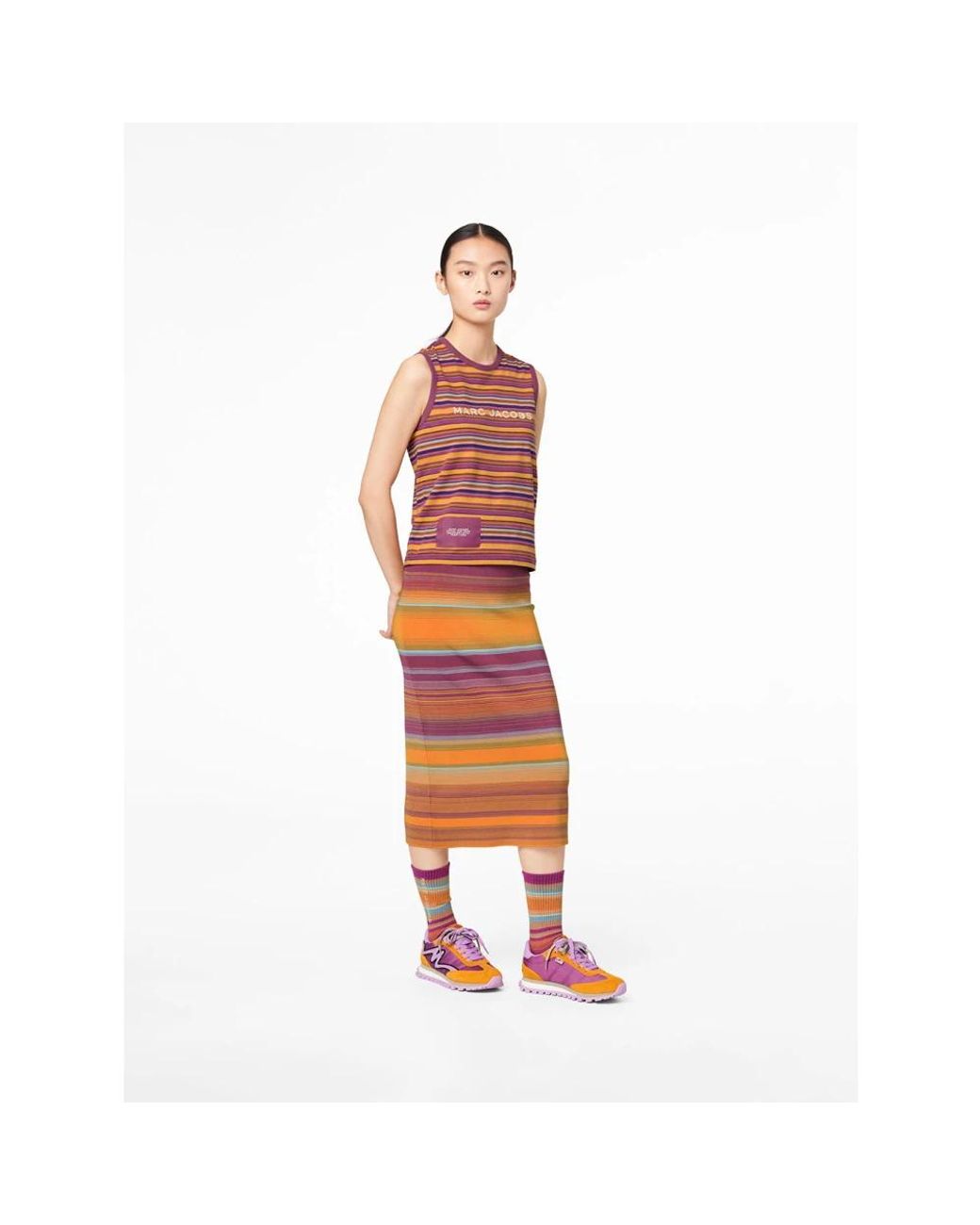 Marc Jacobs Orange Skirt With Logo