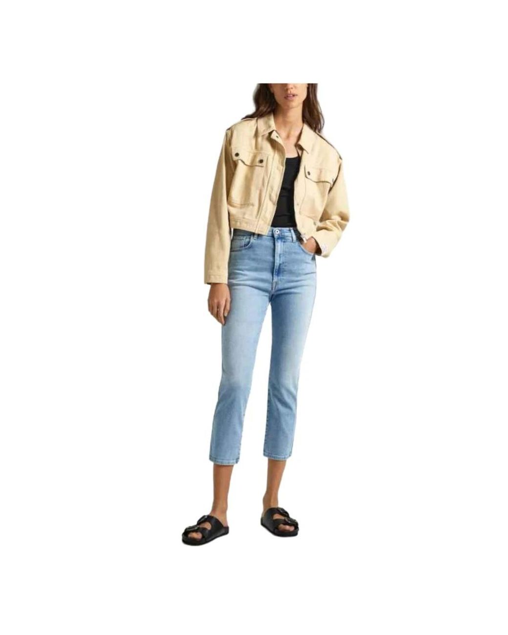 Pepe Jeans Blue Cropped Jeans