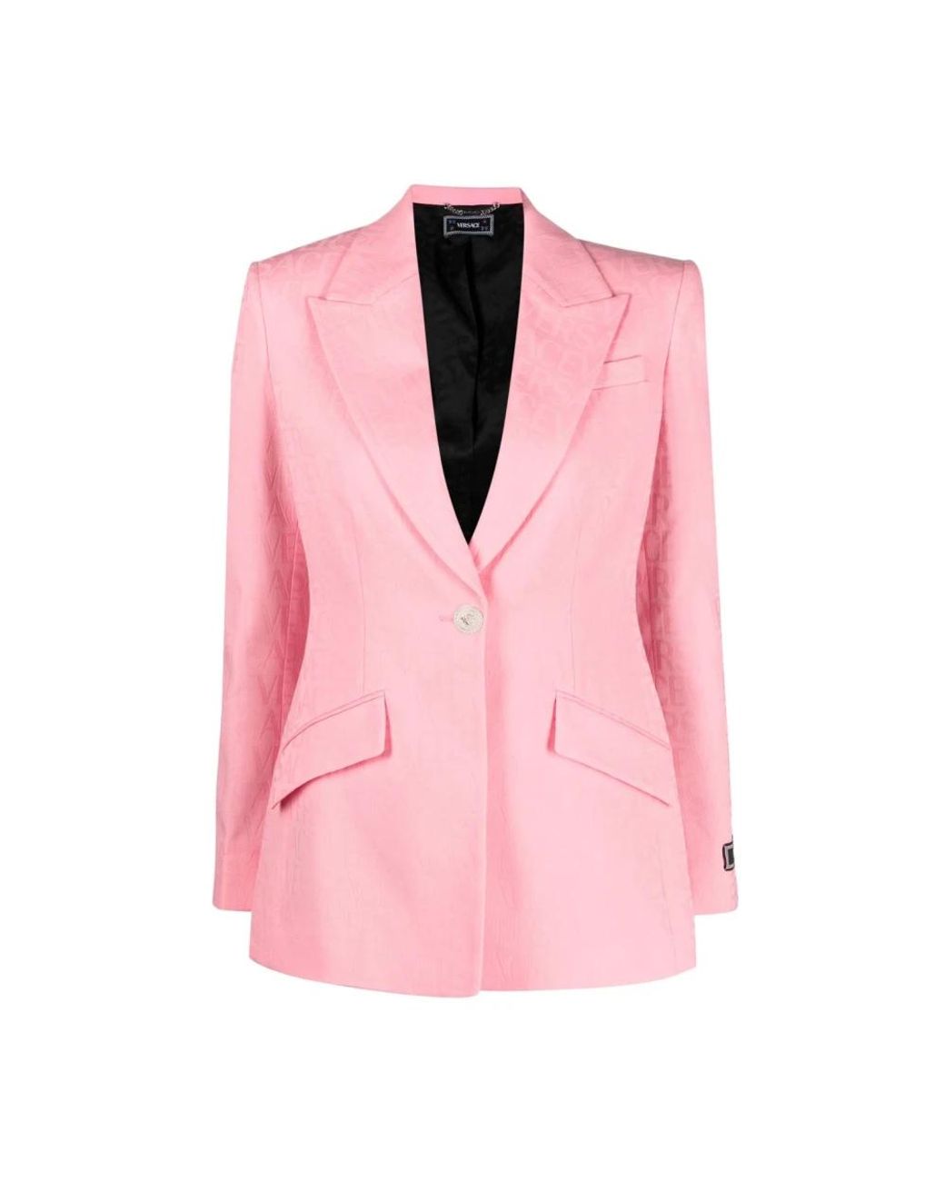 Versace Single-Breasted Blazer in het Pink