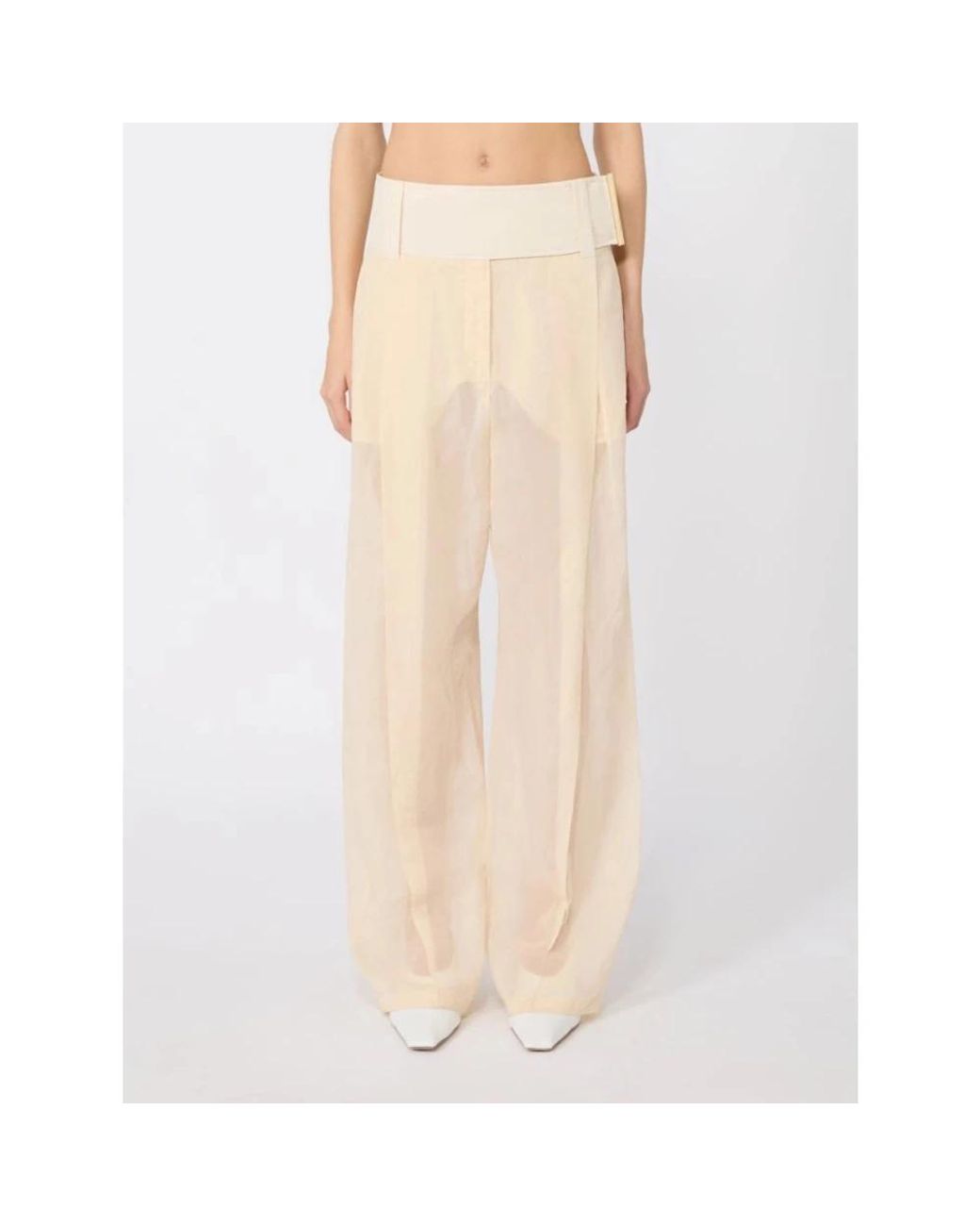Sportmax Natural Wide Trousers
