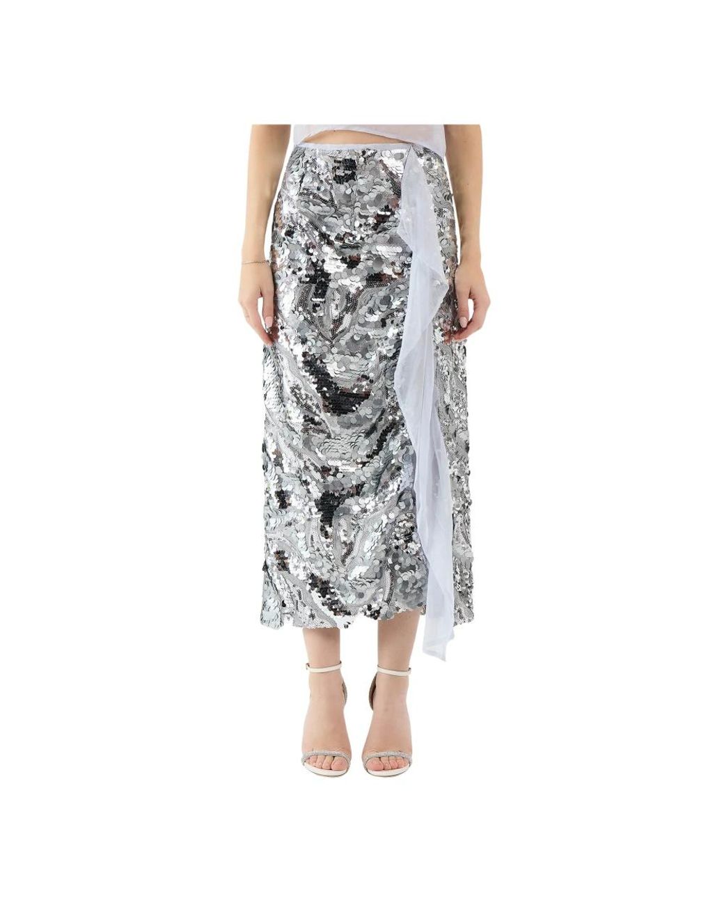 Sabina Musayev Gray Midi Skirts