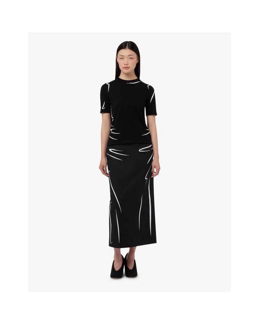 Moschino Black Midi Skirts