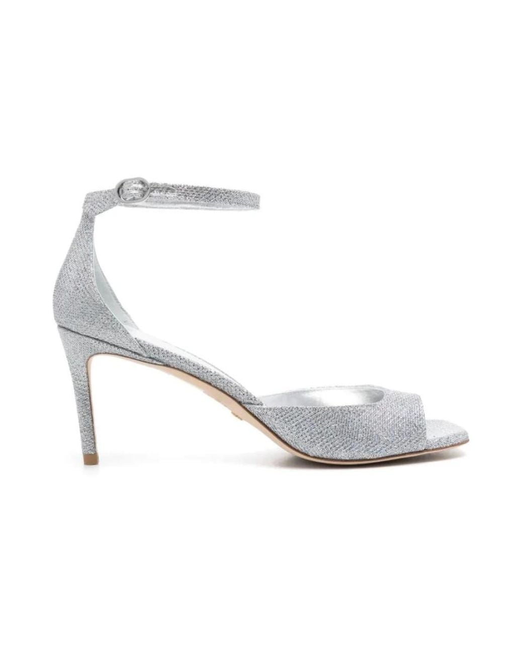 Stuart Weitzman White High Heel Sandals
