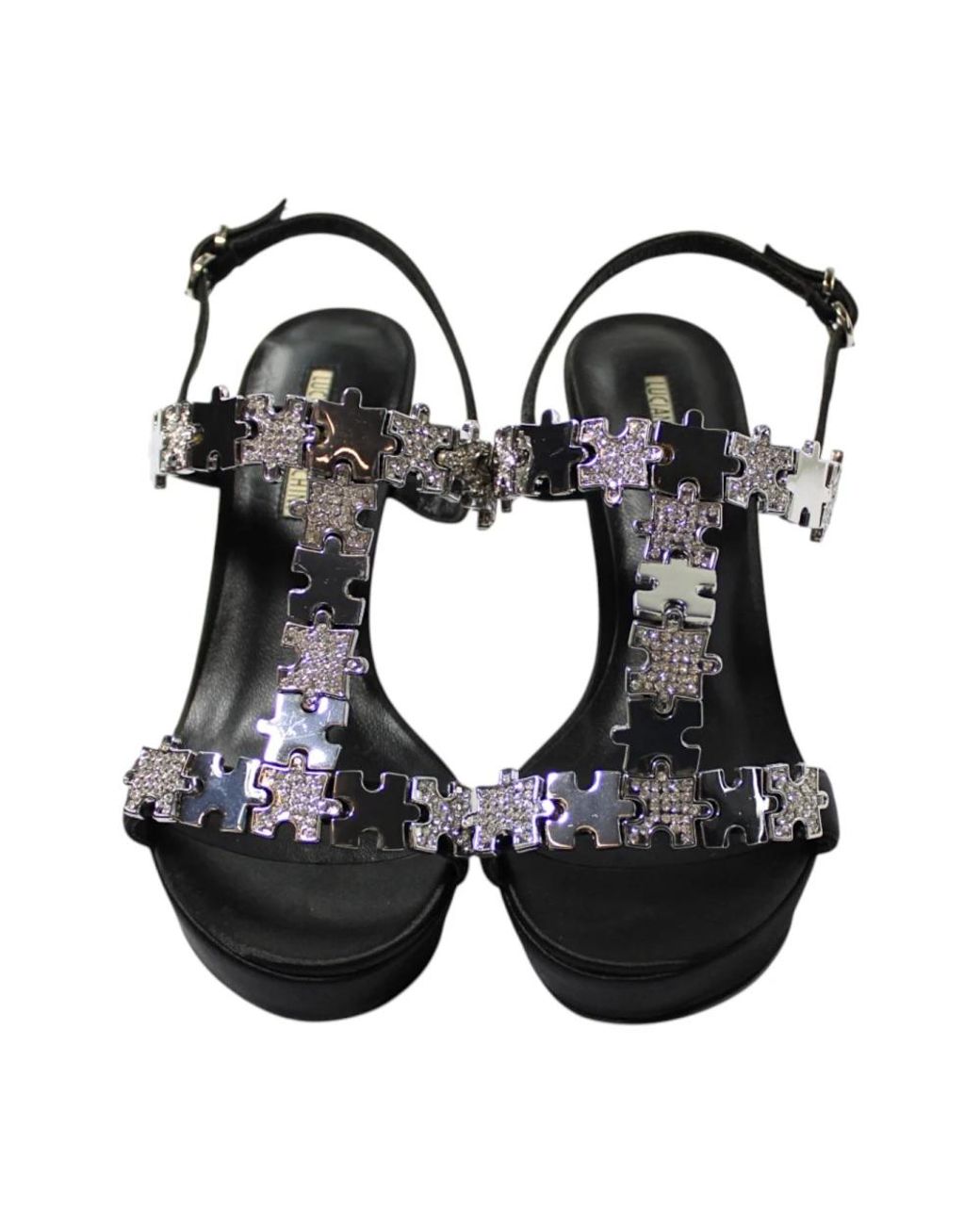Luciano Barachini Black High Heel Sandals
