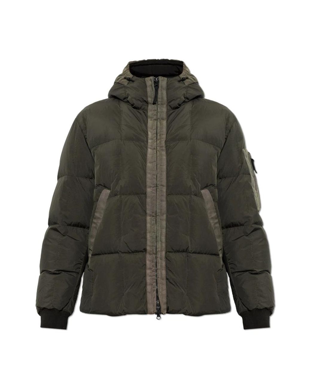 Stone Island Green Down Jackets for men