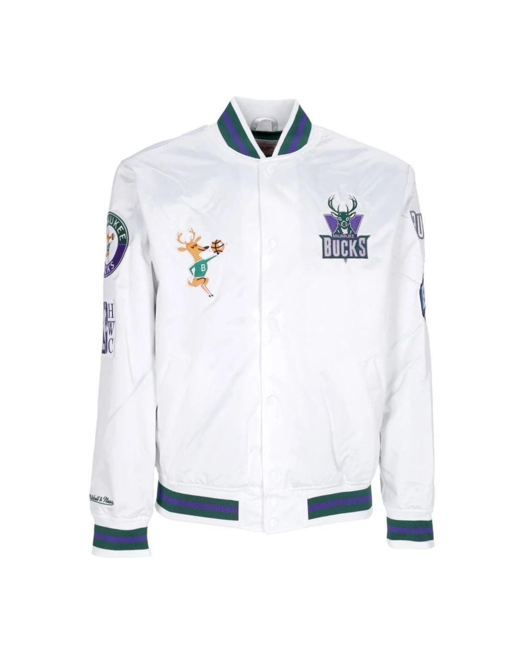 Mitchell & Ness White Bomber Jackets for men