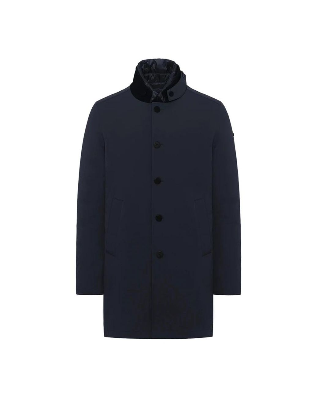 DUNO Blue Single-Breasted Coats for men