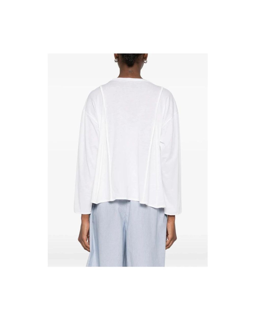 Baserange White Long Sleeve Tops