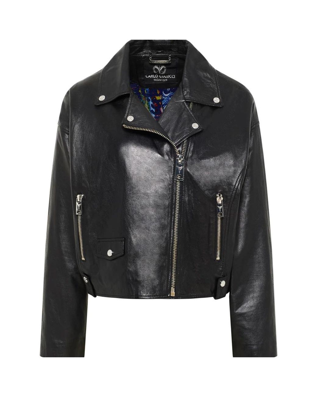 carlo colucci Black Leather Jackets