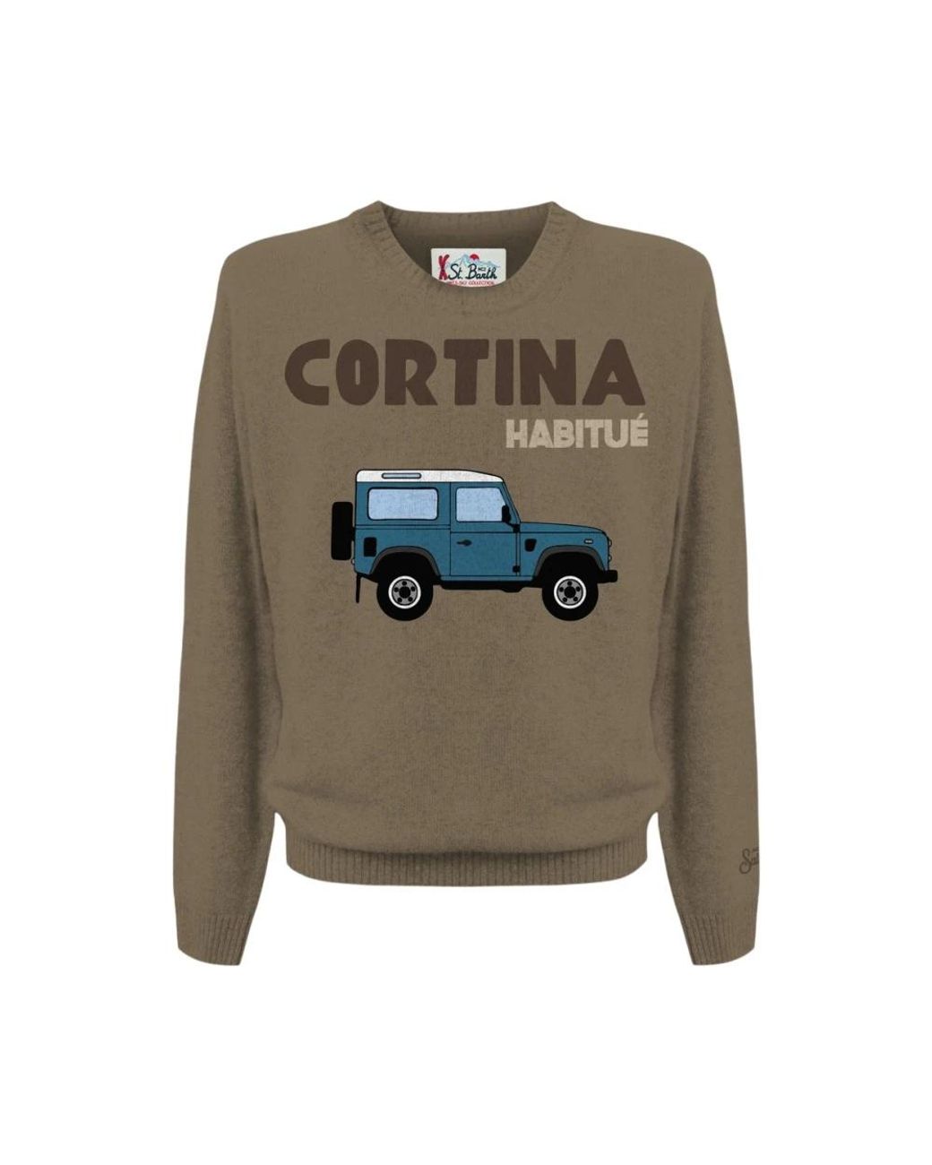 Mc2 Saint Barth Gray Round-Neck Knitwear for men