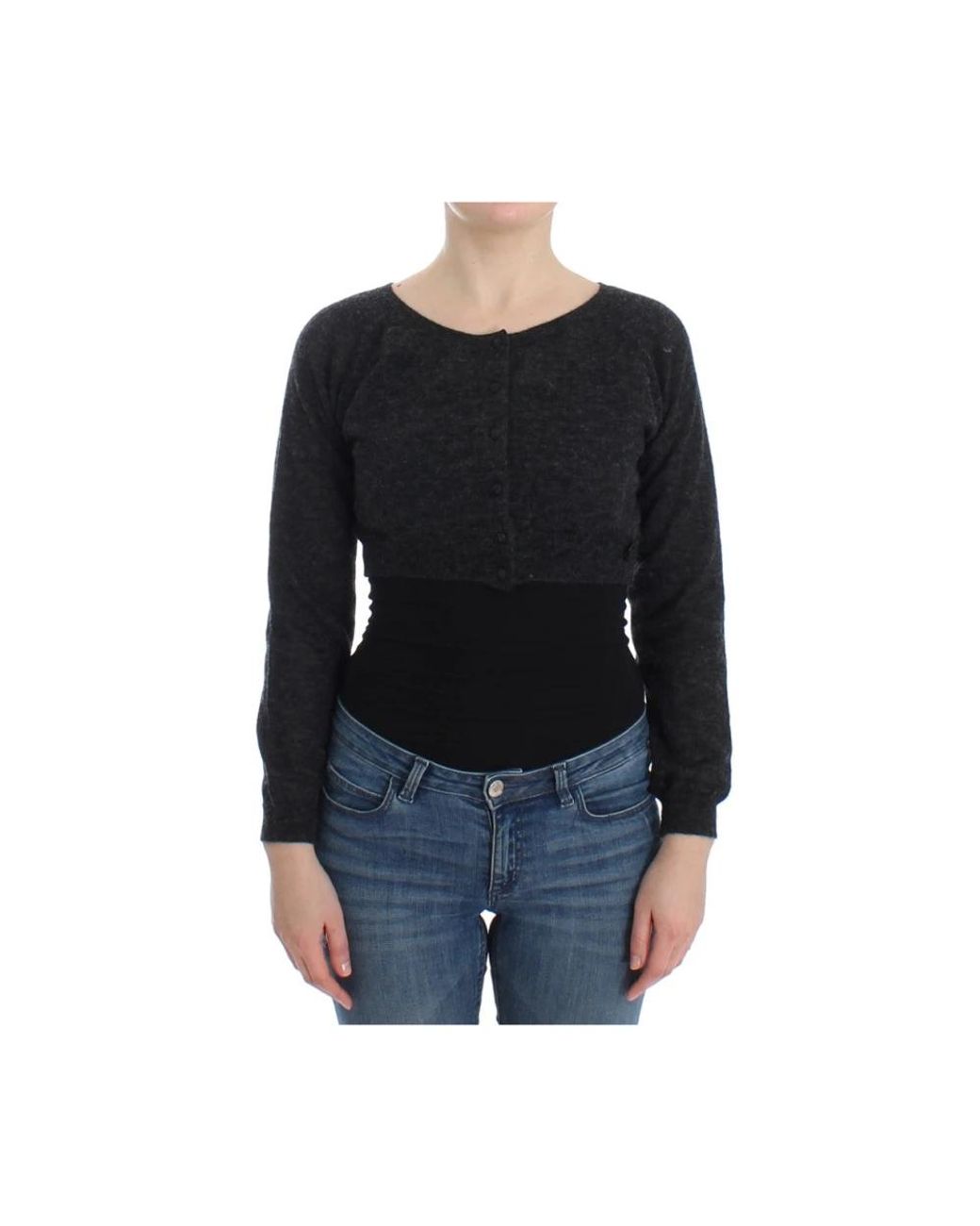Knit wool cardigan sweater Ermanno Scervino en coloris Black