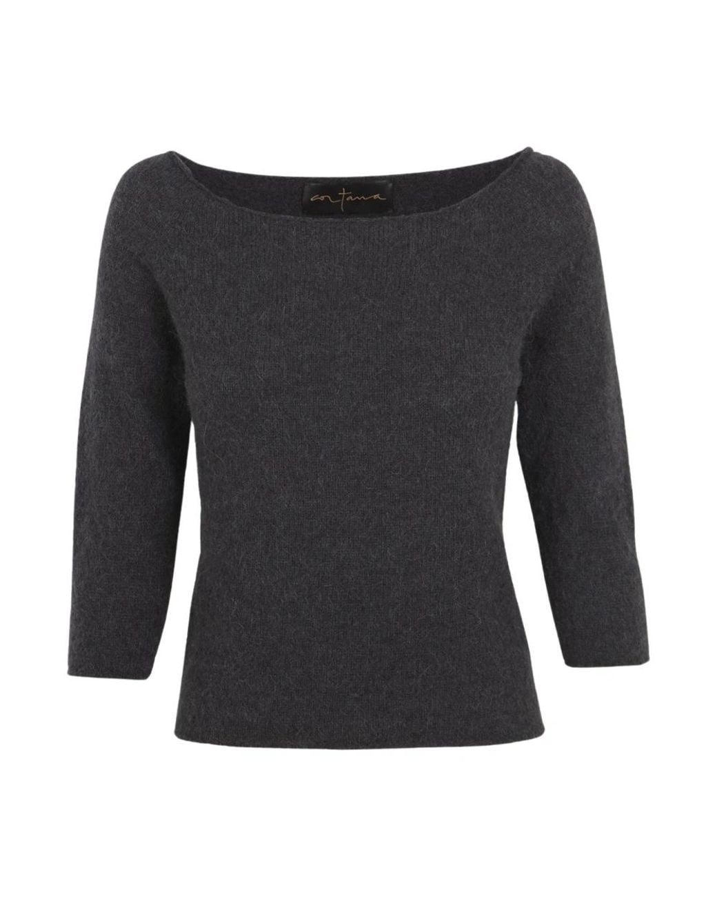 Cortana Black Round-Neck Knitwear