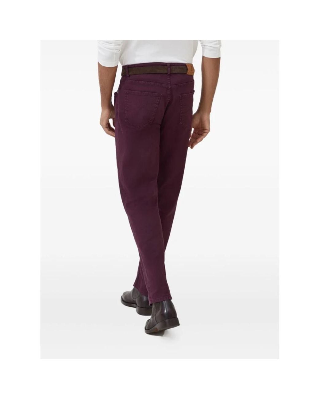 Brunello Cucinelli Purple Slim Fit Jeans for men