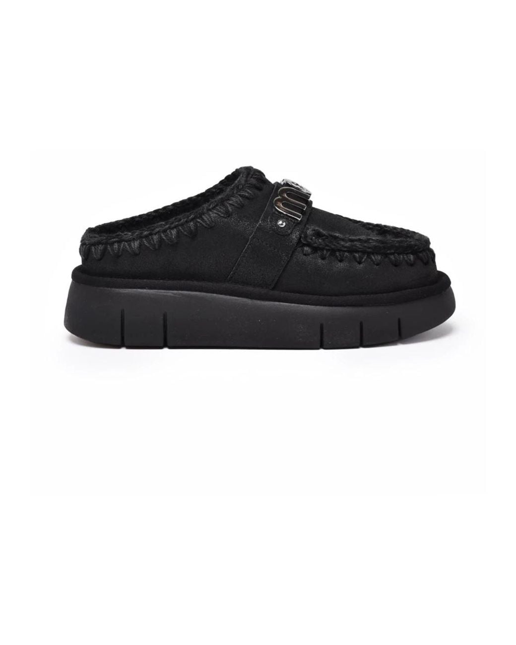 Mules Mou en coloris Black