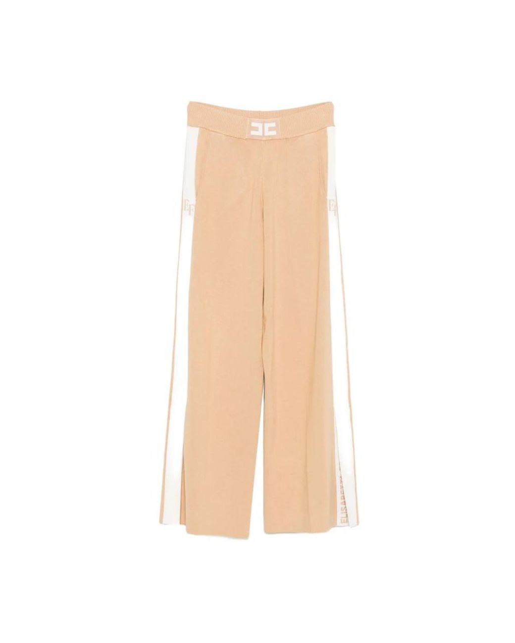 Elisabetta Franchi Natural Wide Trousers