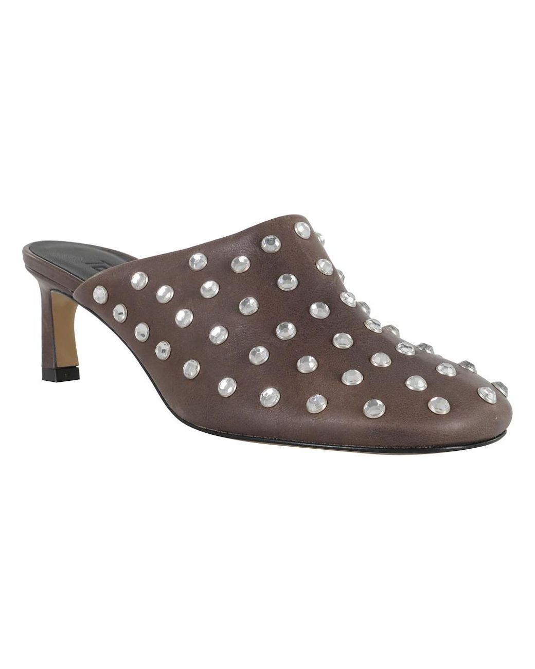Tela Brown Heeled Mules