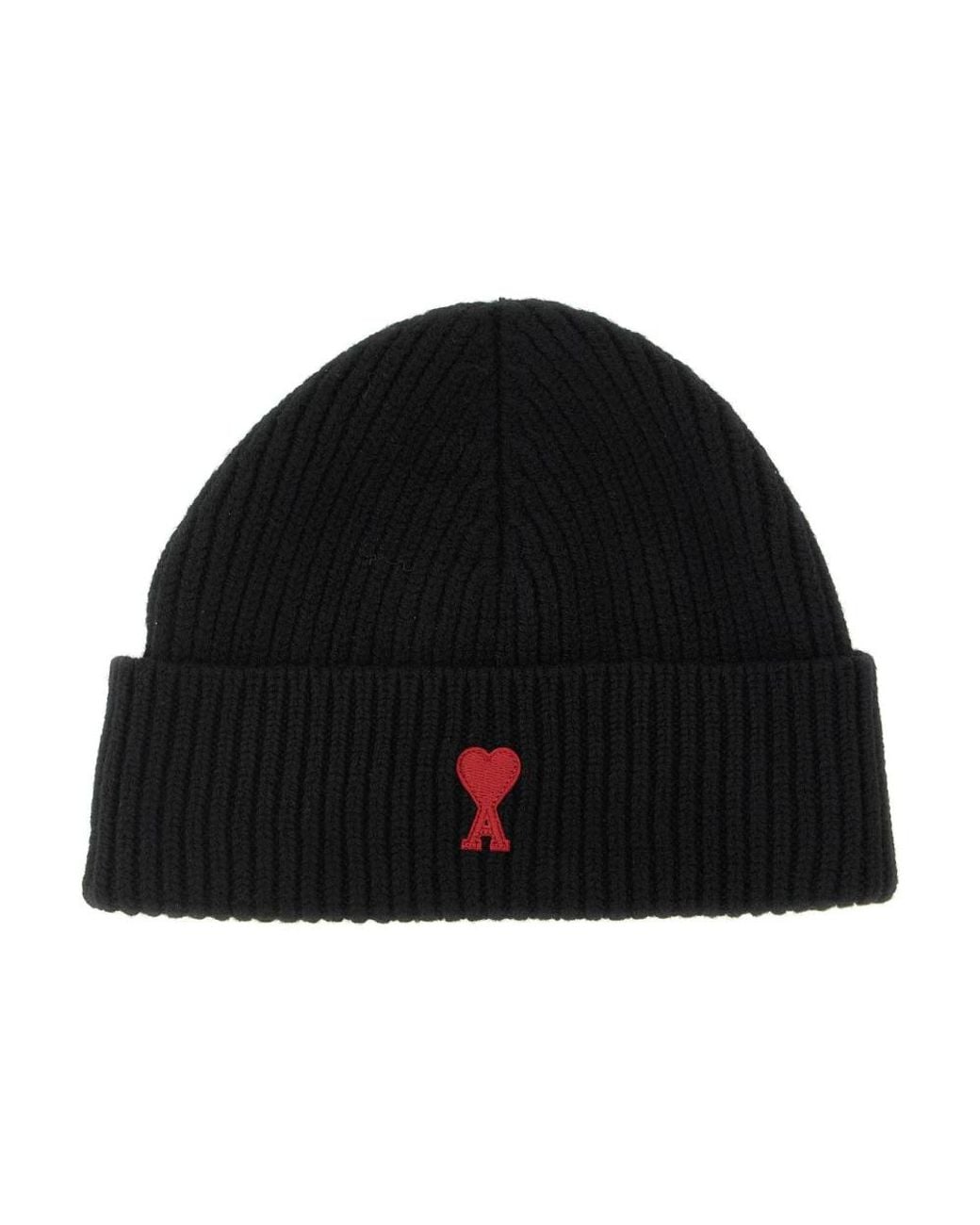 AMI Black A.M.I. Logo Beanie Mütze
