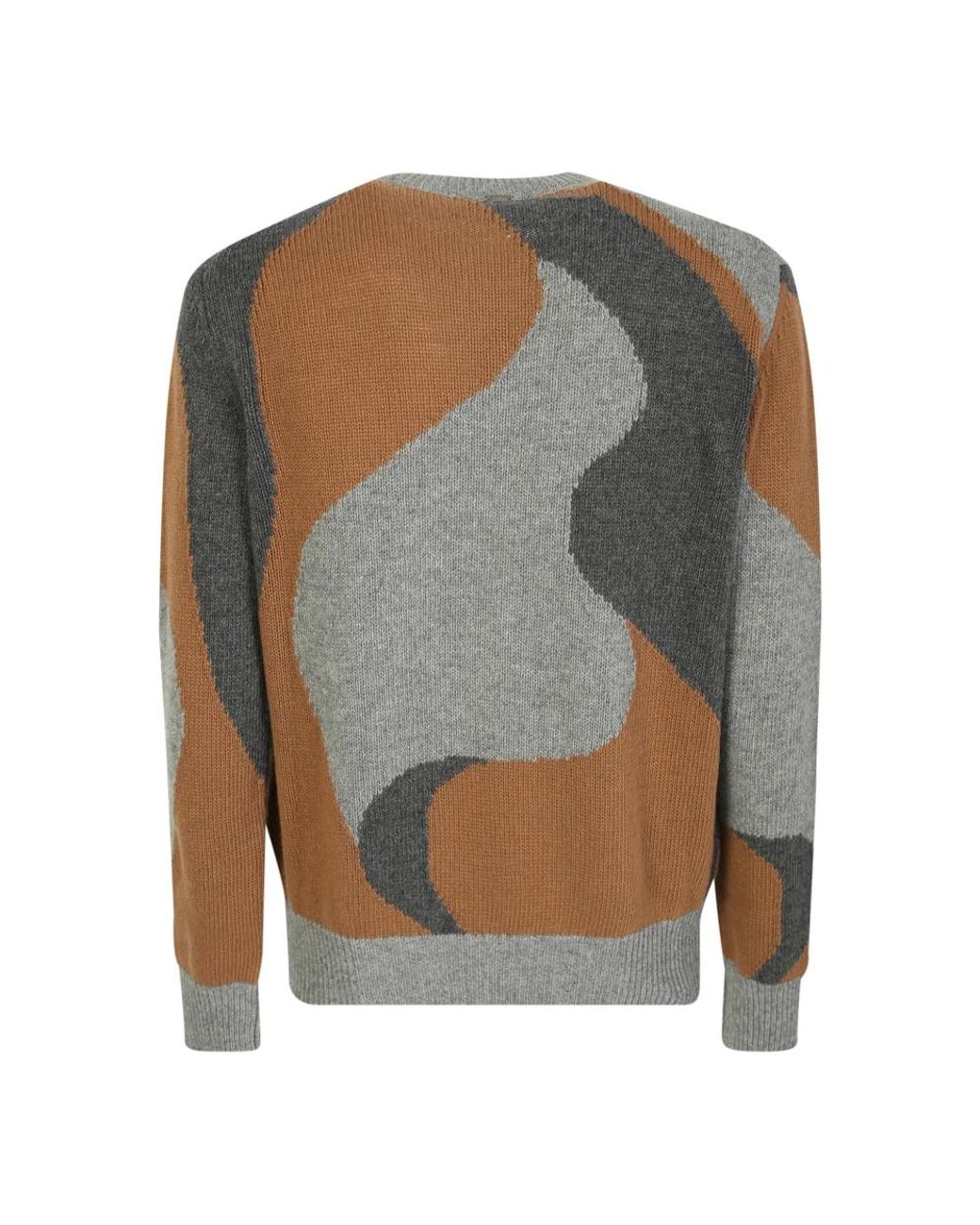 Herno Gray Round-Neck Knitwear for men