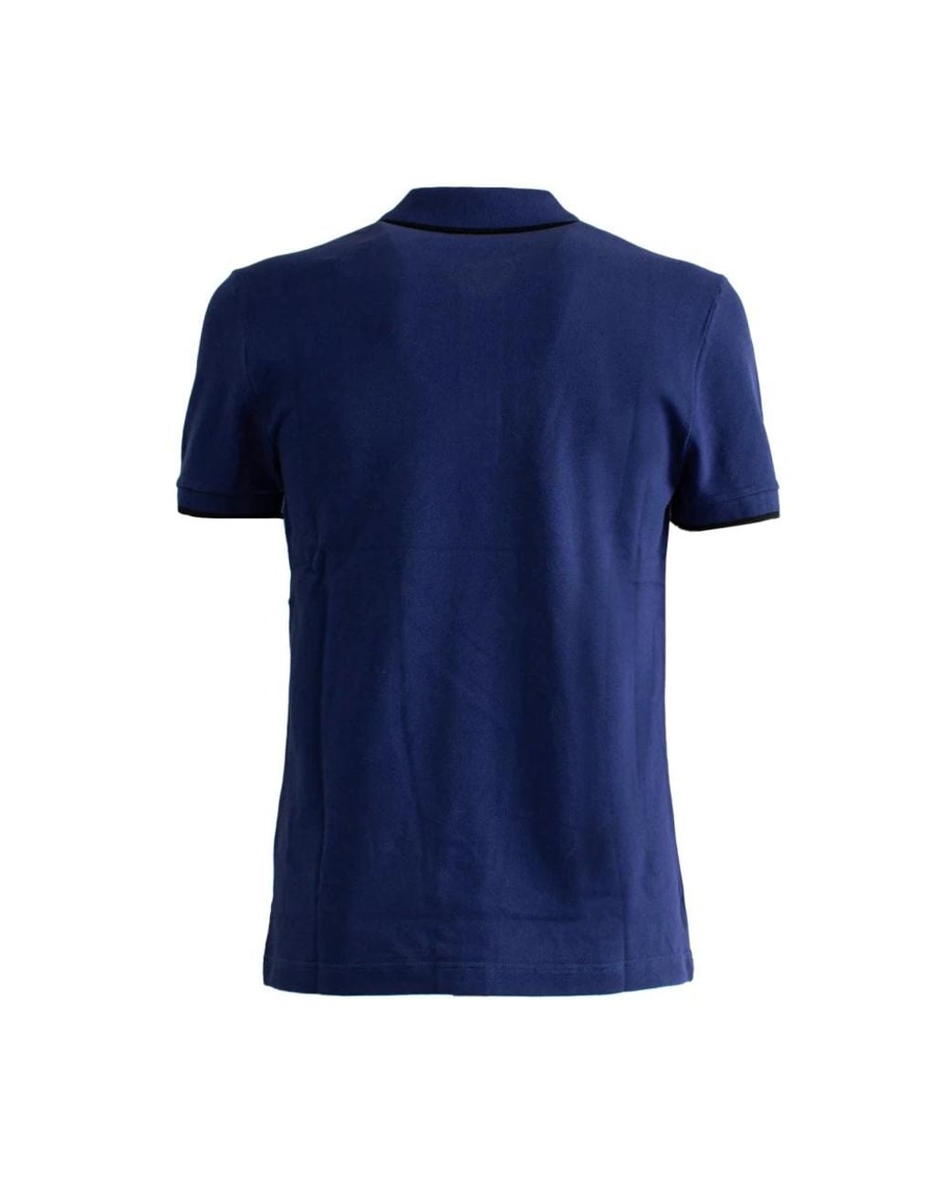 Versace Tops ,Blauw ,Katoen Blauw Katoenen Polo Shirt Met Korte Mouwen in het Blue voor heren
