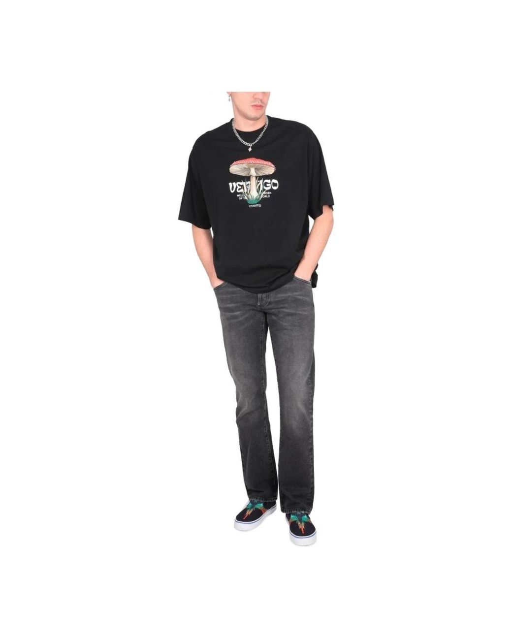 Marcelo Burlon Gray Straight Jeans for men