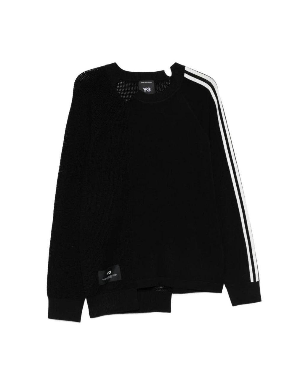 Y-3 Logo Strickpullover in Black für Herren