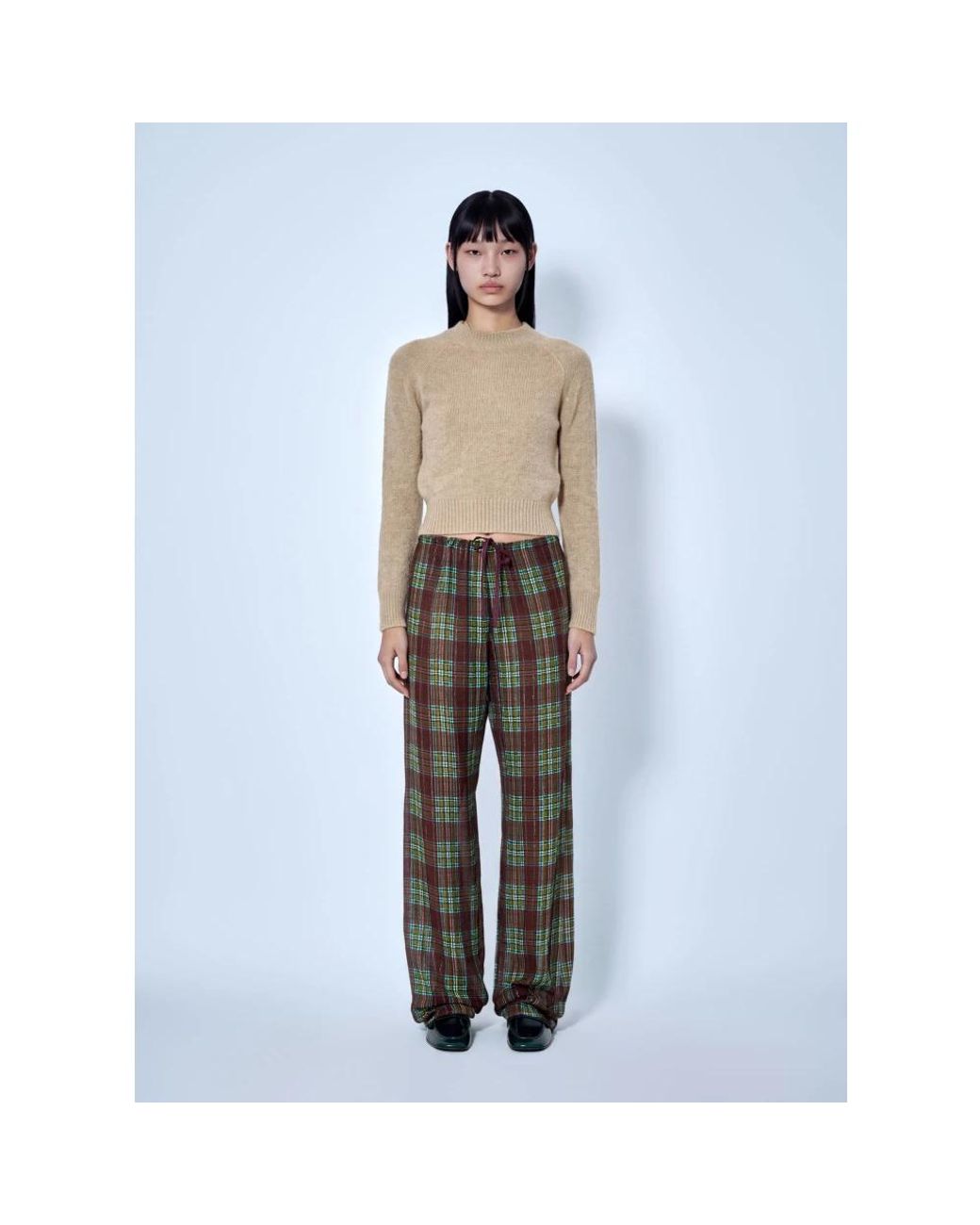 Dries Van Noten Gray Wide Trousers