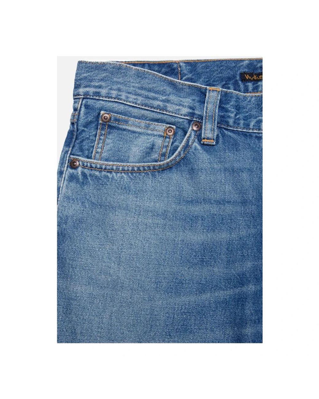 Nudie Jeans Blue Straight Jeans for men