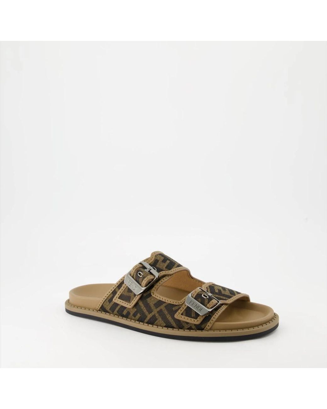 Fendi Brown Sliders for men