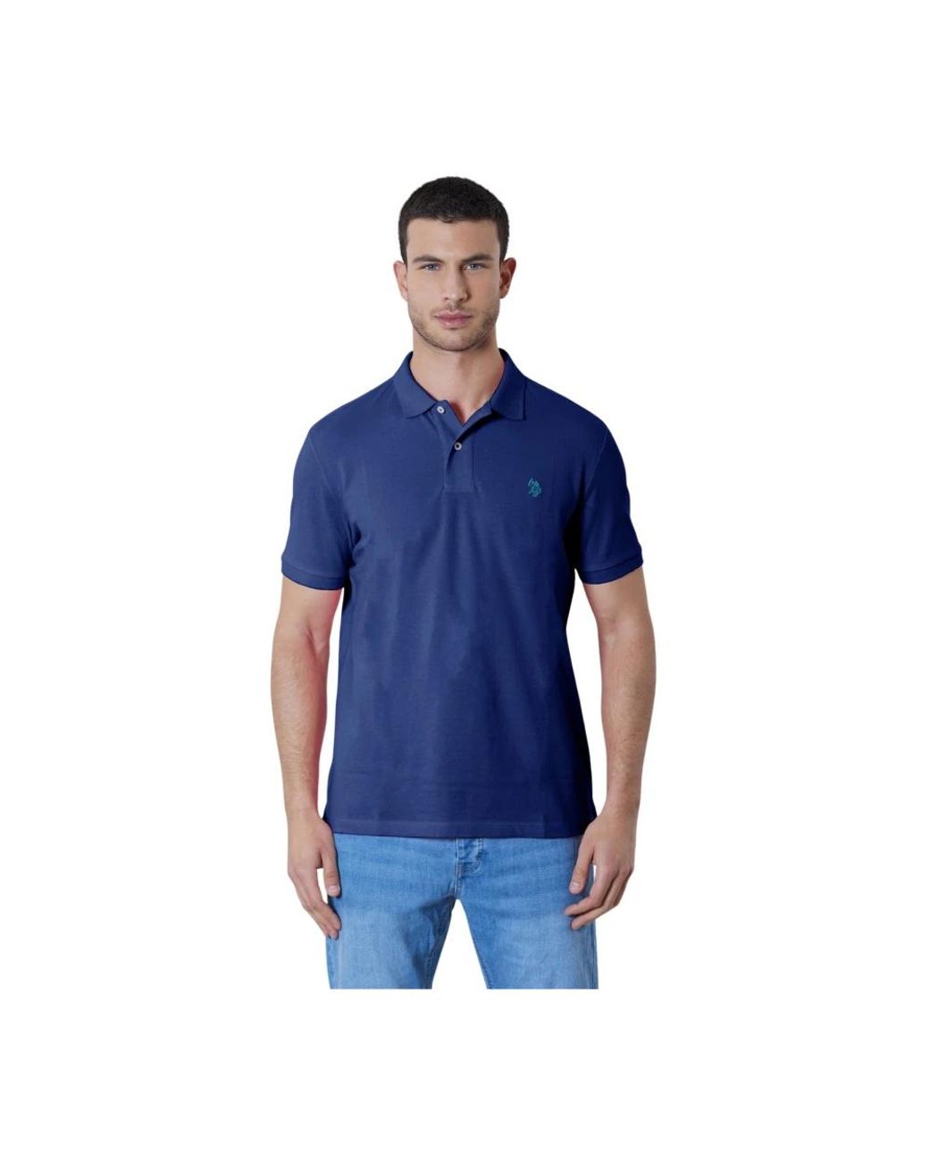 U.S. POLO ASSN. Tops ,Blauw ,Katoen King Polo Shirt 100% Katoen Piqué in het Blue voor heren