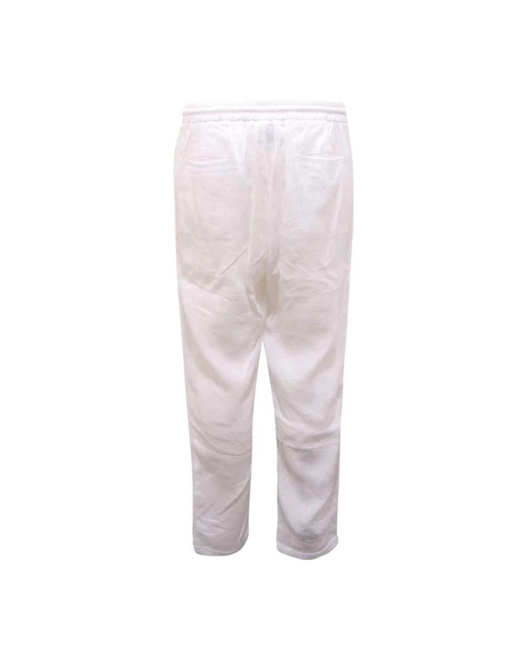 Alpha Studio Gray Cropped Trousers for men