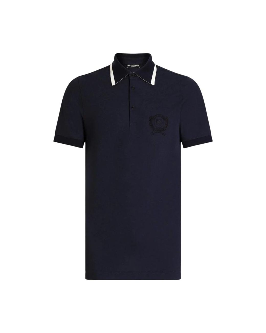 Dolce & Gabbana Blue Polo Shirts for men