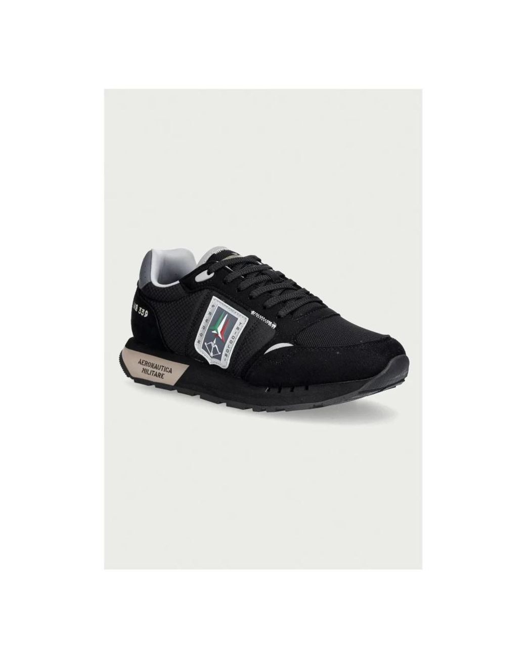 Aeronautica Militare Black Sneakers for men