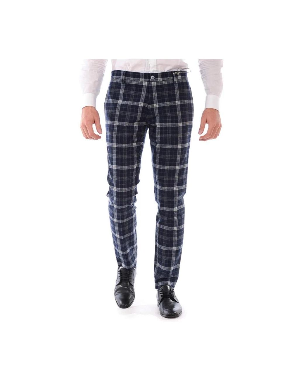Daniele Alessandrini Blue Slim-Fit Trousers for men