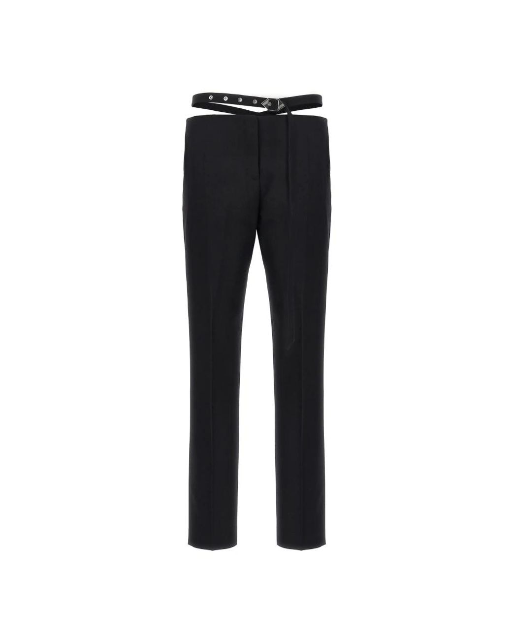 The Attico Black Straight Trousers