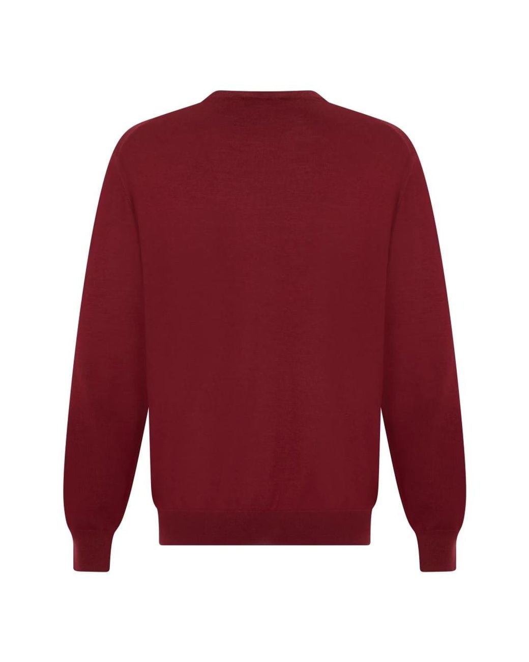 Fedeli Red Round-Neck Knitwear for men