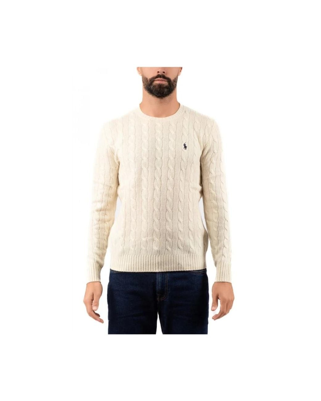 Ralph Lauren White Round-Neck Knitwear for men