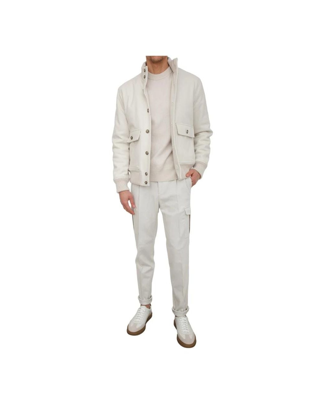 Peserico Gray Bomber Jackets for men