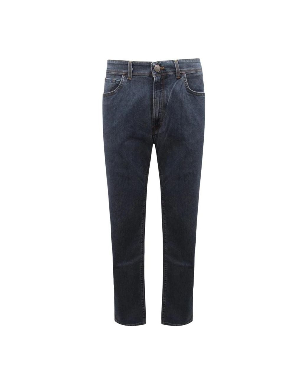 Trussardi Blue Straight Fit Jeans for men