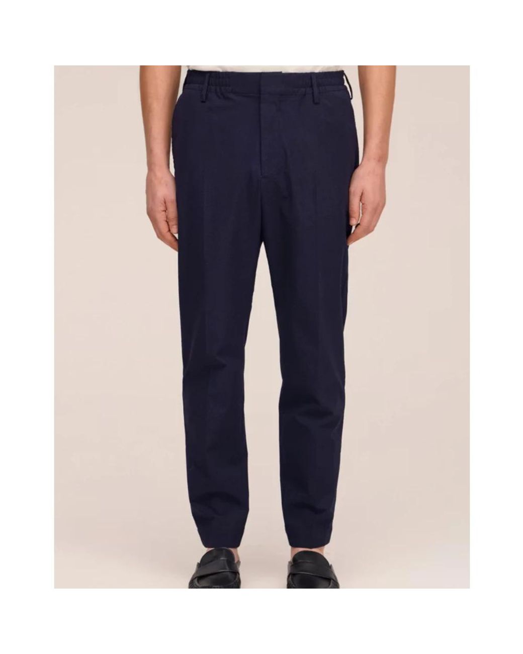 NN07 Blue Straight Trousers for men