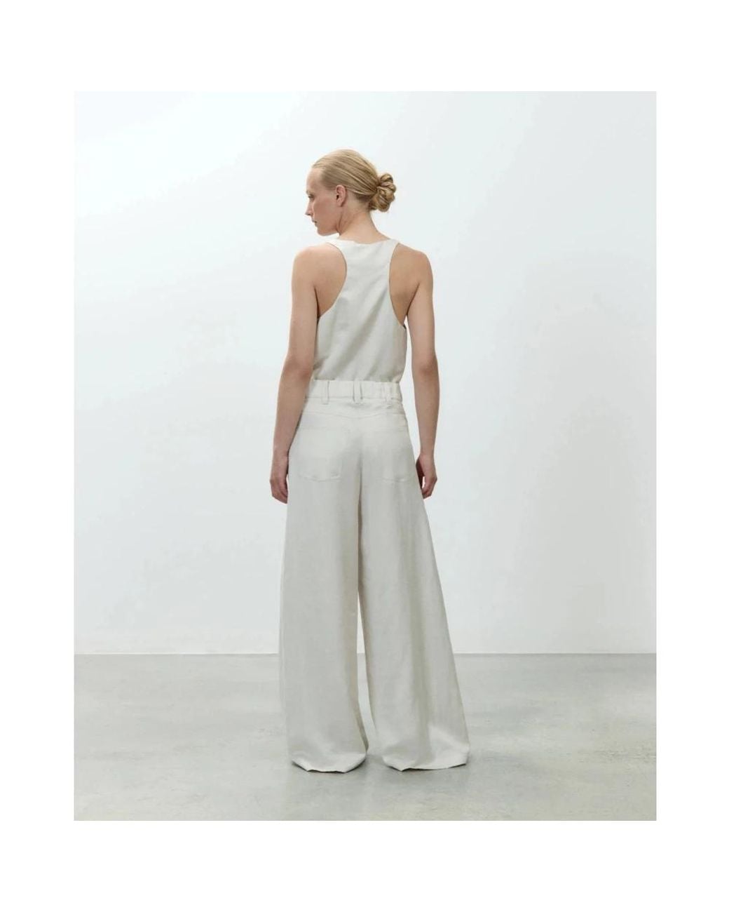 Alysi Gray Wide Trousers