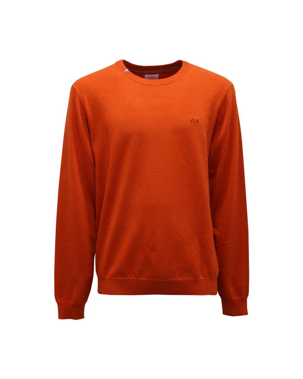 Sun 68 Orange Round-Neck Knitwear for men
