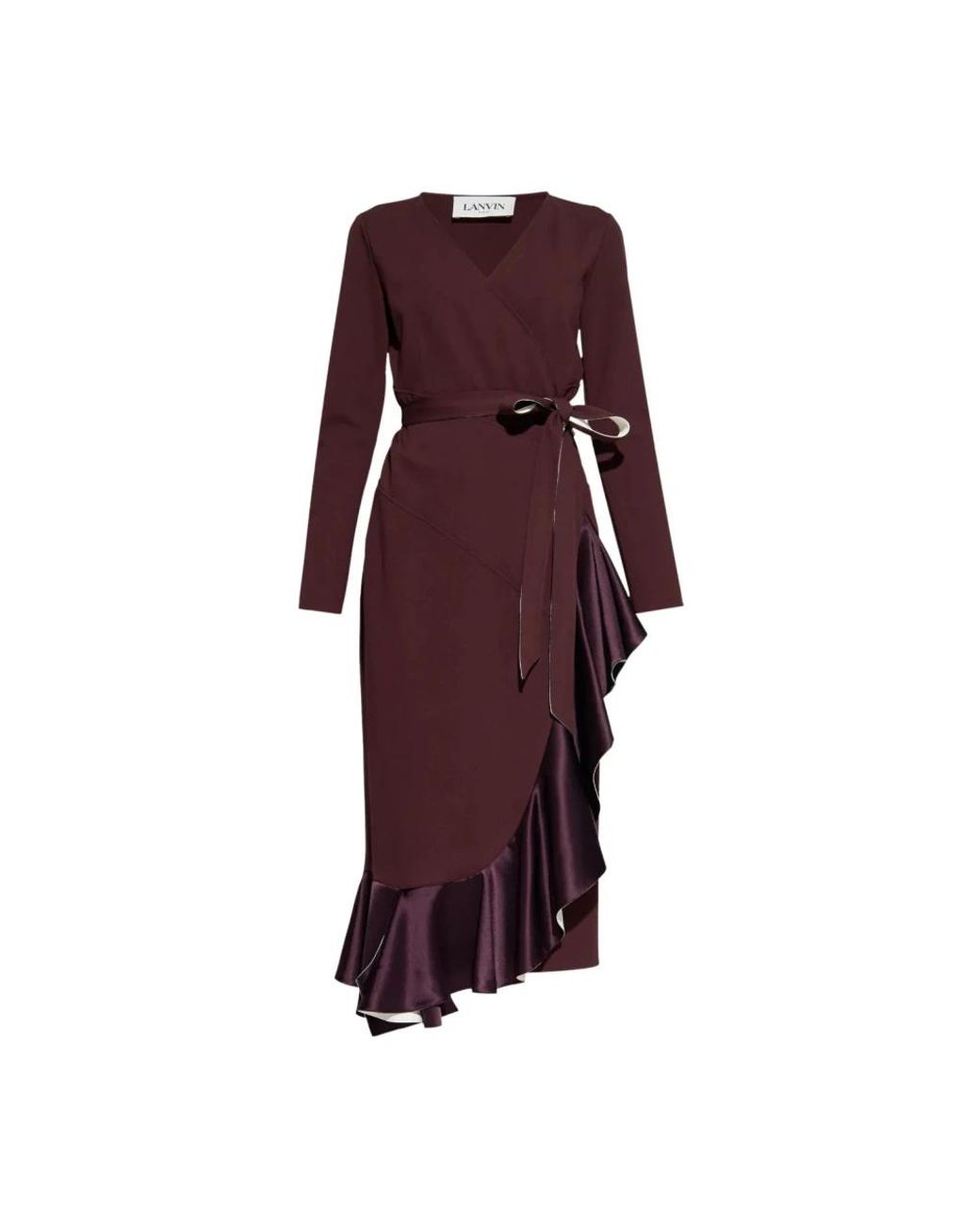 Wrap Dresses Lanvin en coloris Purple
