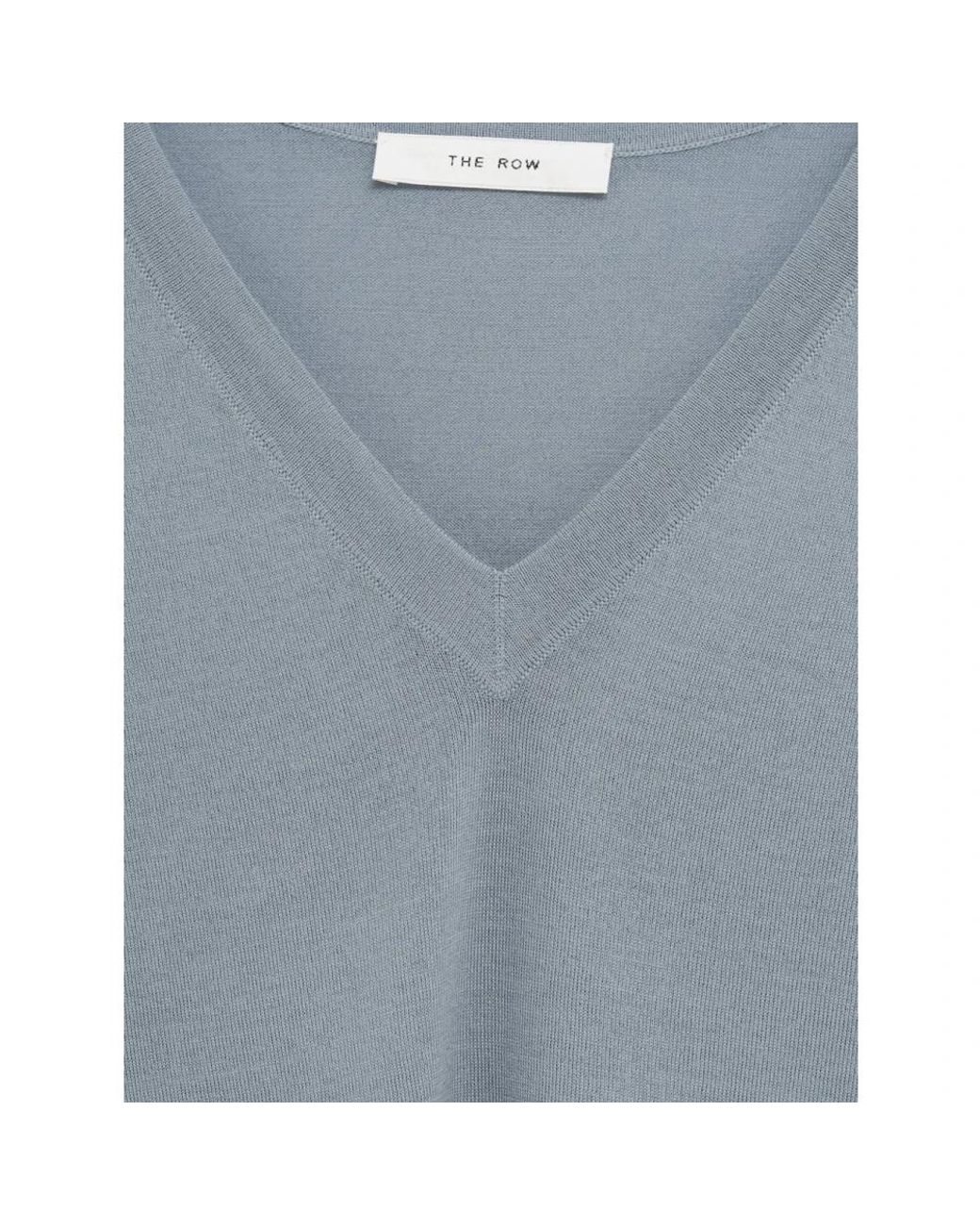 The Row Blue V-Neck Knitwear