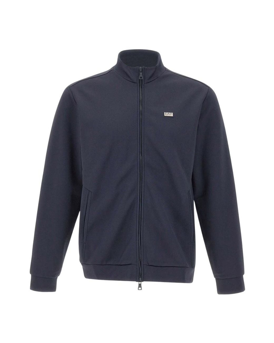 EA7 Blue Zip-Throughs for men