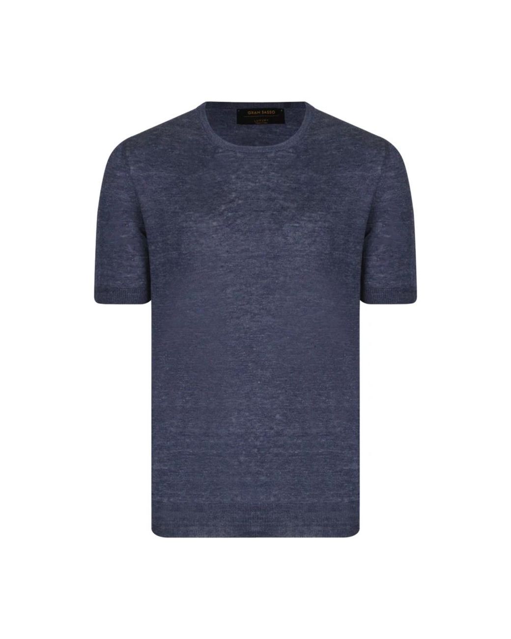 Gran Sasso Blue Round-Neck Knitwear for men